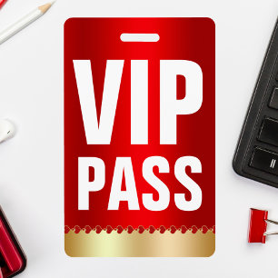VIP PAS ID-kaart Speciale gast Badge