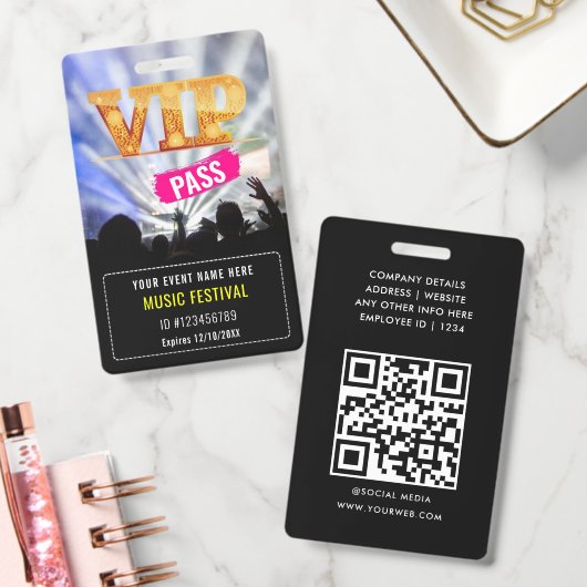 VIP-Pas QR-code Badge voor Feest (Kantoor)