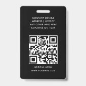VIP-Pas QR-code Badge voor Feest (Achterkant)
