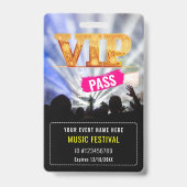 VIP-Pas QR-code Badge voor Feest (Voorzijde)