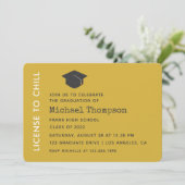 VIP-pas van Black and Gold Graduation Party Kaart (Staand voorkant)