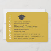 VIP-pas van Black and Gold Graduation Party Kaart (Voorkant)