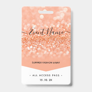 VIP-pas voor alle toegang tot mode-evenement Badge