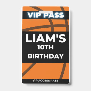 VIP-pas voor basketbal verjaardagsfeest Badge