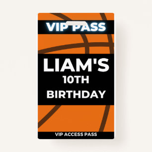 VIP-pas voor Basketball Birthday Badge