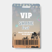 VIP-pas voor muziekfestival met volledige toegang Badge (Voorzijde)