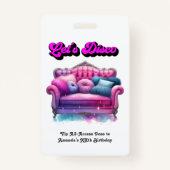 Vip-pas voor verjaardagsfeestje van disco - Let's  Badge (Voorkant)