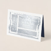 VIP-pas Zilveren Bruiloft Ticket Folie Kaarten (Voorkant)