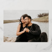 VIP-pas Zilveren Bruiloft Ticket Folie Uitnodiging (Achterkant)