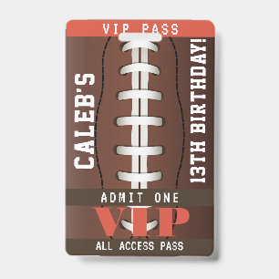 VIP-pasbadge voetbal verjaardagsfeestje Badge