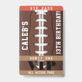 VIP-pasbadge Voetbal Verjaardagsfeestje Badge (Achterkant)