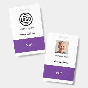 VIP-paspas met foto voor evenementen Badge