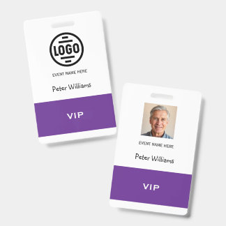 VIP-paspas met foto voor evenementen Badge