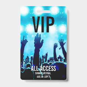 VIP-paspas voor aangepast exclusief concert Badge