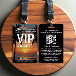 VIP Pass-badge | Aangepaste Palm Grove QR-code & L Badge