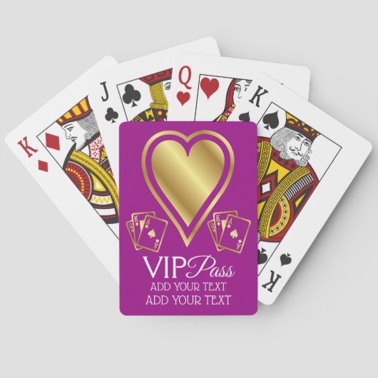 VIP PASS - Casino - Bridge Club - Spelkaarten Pokerkaarten (Achterkant)