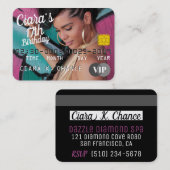 VIP Pass| Credit Kaart Foto Birthday Uitnodigingen (Voorkant / Achterkant)