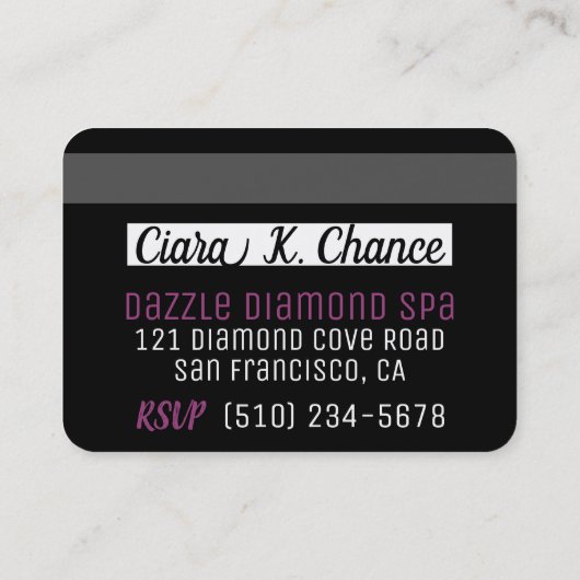 VIP Pass| Credit Kaart Foto Birthday Uitnodigingen (Achterkant)