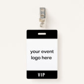VIP Pass Event Badge (Voorkant met clip)
