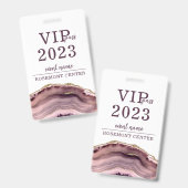 VIP Pass Event Name Exhibit Badge (Voor- en achterkant)
