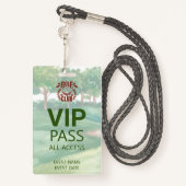 VIP PASS Golf Club League Foto Logo Evenement Badge (Achterkant met draagriem)