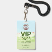 VIP PASS Golf Club League Logo Badge (Voorkant met koord)