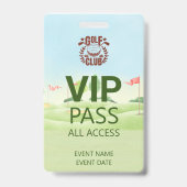 VIP PASS Golf Club League Logo Badge (Achterkant)