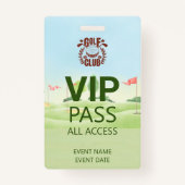 VIP PASS Golf Club League Logo Badge (Voorkant)