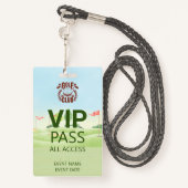 VIP PASS Golf Club League Logo Badge (Achterkant met draagriem)