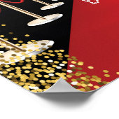 VIP Pass Hollywood Red Carpet Birthday Party Sign Poster (Hoek)