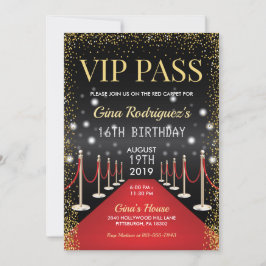 VIP Pass Hollywood Red Carpet Uitnodiging voor ver