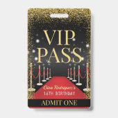 VIP Pass Hollywood Red Carpet Uitnodiging voor ver Badge (Back)