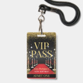 VIP Pass Hollywood Red Carpet Uitnodiging voor ver Badge (Back with Lanyard)