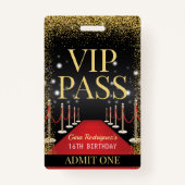 VIP Pass Hollywood Red Carpet Uitnodiging voor ver Badge (Achterkant)