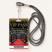 VIP Pass Hollywood Red Carpet Uitnodiging voor ver Badge (Voorkant met draagriem)
