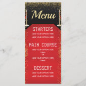 VIP Pass Hollywood Red Carpet Verjaardagsdiner Menu (Voorkant)