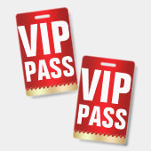 VIP PASS-ID-kaart | Speciale gast Badge (Front & Back)