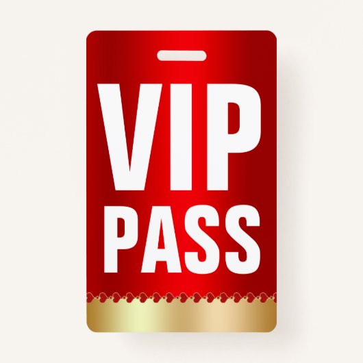 VIP PASS-ID-kaart | Speciale gast Badge (Voorkant)