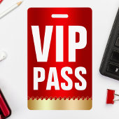 VIP PASS-ID-kaart | Speciale gast Badge