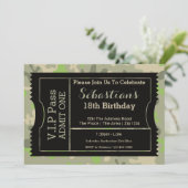 VIP Pass Party Advertentie Ticket Kaart (Staand voorkant)