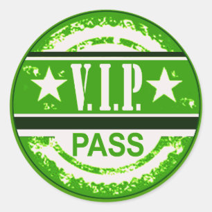 VIP Pass Party Sticker (groen)