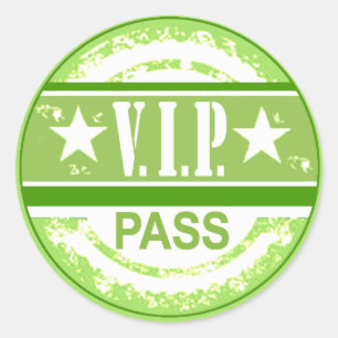 VIP Pass Party Sticker (limoen)