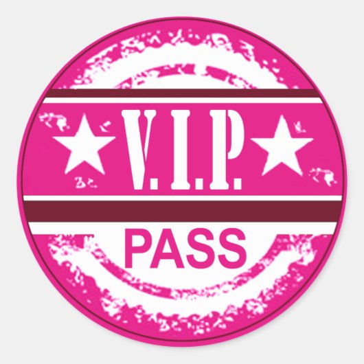 VIP Pass Party Sticker (orchidee) (Voorkant)