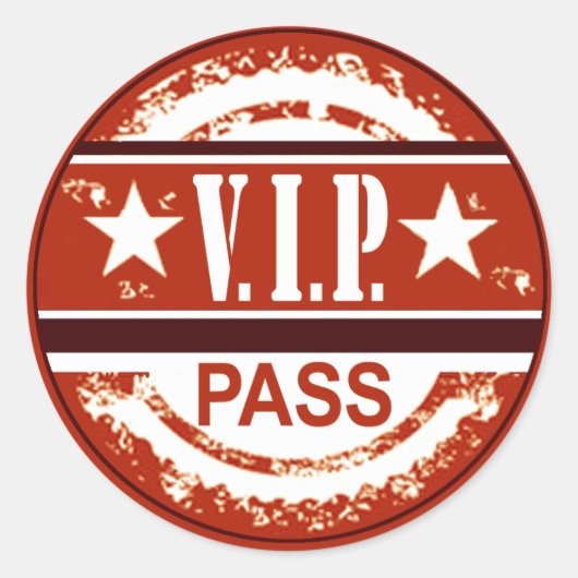 VIP Pass Party Sticker (russet) (Voorkant)