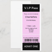 VIP Pass Party Tomission Ticket Kaart (Voorkant / Achterkant)