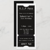 VIP Pass Party Tomission Ticket Kaart (Voorkant / Achterkant)