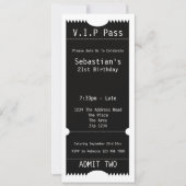 VIP Pass Party Tomission Ticket Kaart (Voorkant)