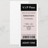 VIP Pass Party Tomission Ticket Kaart (Voorkant / Achterkant)