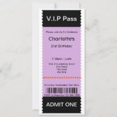 VIP Pass Party Tomission Ticket Kaart (Voorkant)