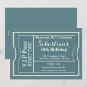 VIP Pass Party Tomission Ticket Kaart (Voorkant / Achterkant)